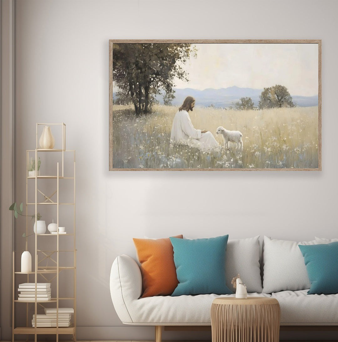 Jesus Christ Teaching Children, Child of God, Peace in Christ, Christian Religious Printed Art, Christian Home Decor